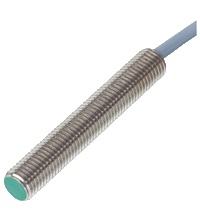 Pepperl&plus;Fuchs Inductive Proximity Metal Barrel Sensor; 8mm; Embeddable; 10-30VDC; NO; PNP; 2m Potted Cable